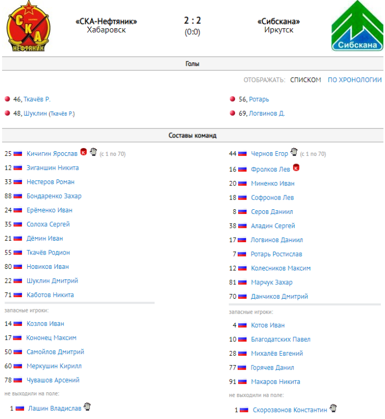 Хоккей с мячом - Ульяновск 2008-2009 гр - протокол тур6 матч3