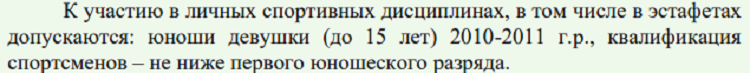 Спортивное ориентирование - Видогощи 2024 кроссовые - условия допуска