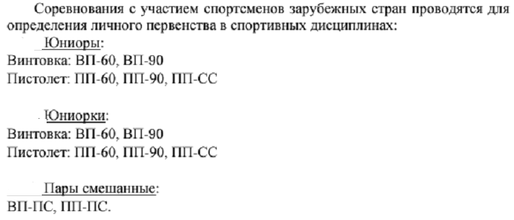 Стрельба пулевая - Казань 2024 пневматика до 21 года - классификация и дисциплины
